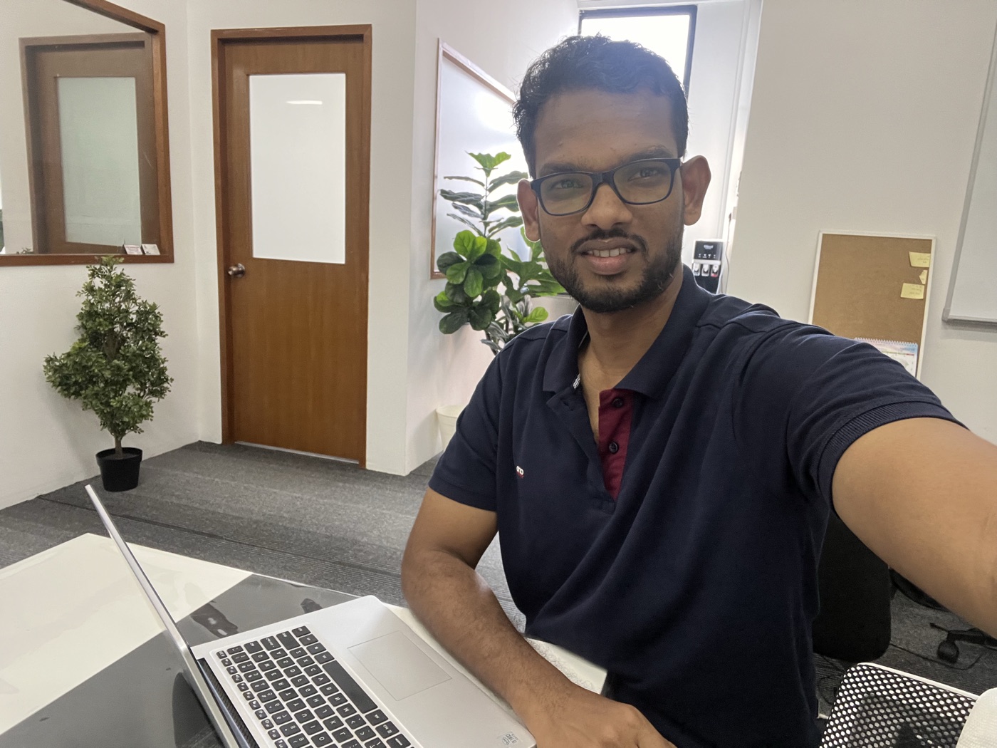 Manivasagam at work